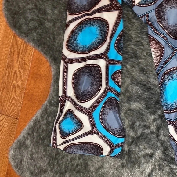 Stunning African print Princess A line midi dress Sz S - Picture 8 of 16